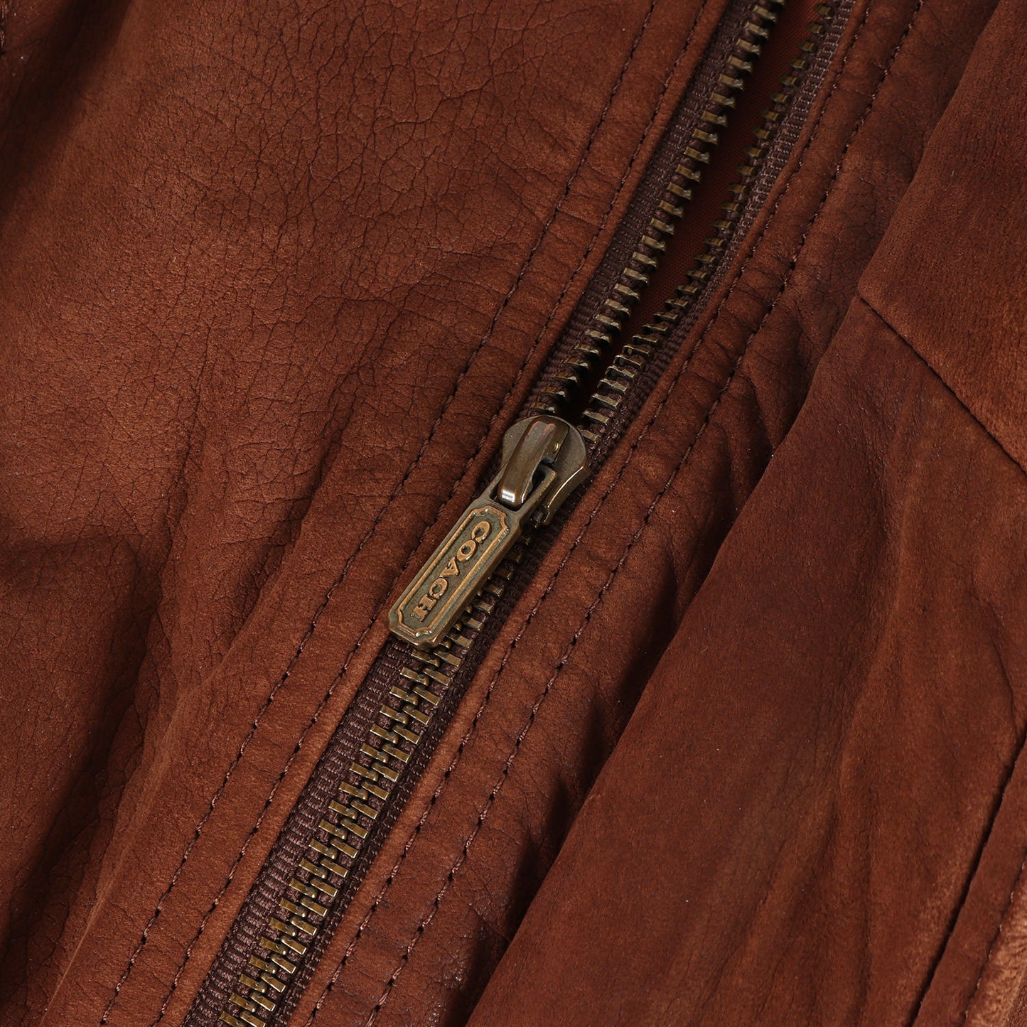 [ヴィンテージ OLD COACH] 90s ヌバックレザー フルジップ 中綿ジャケット