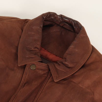 [ヴィンテージ OLD COACH] 90s ヌバックレザー フルジップ 中綿ジャケット