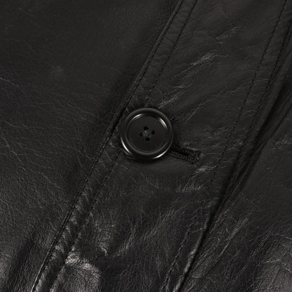 90s 裏地キルティング カウレザー カーコート / ing イング