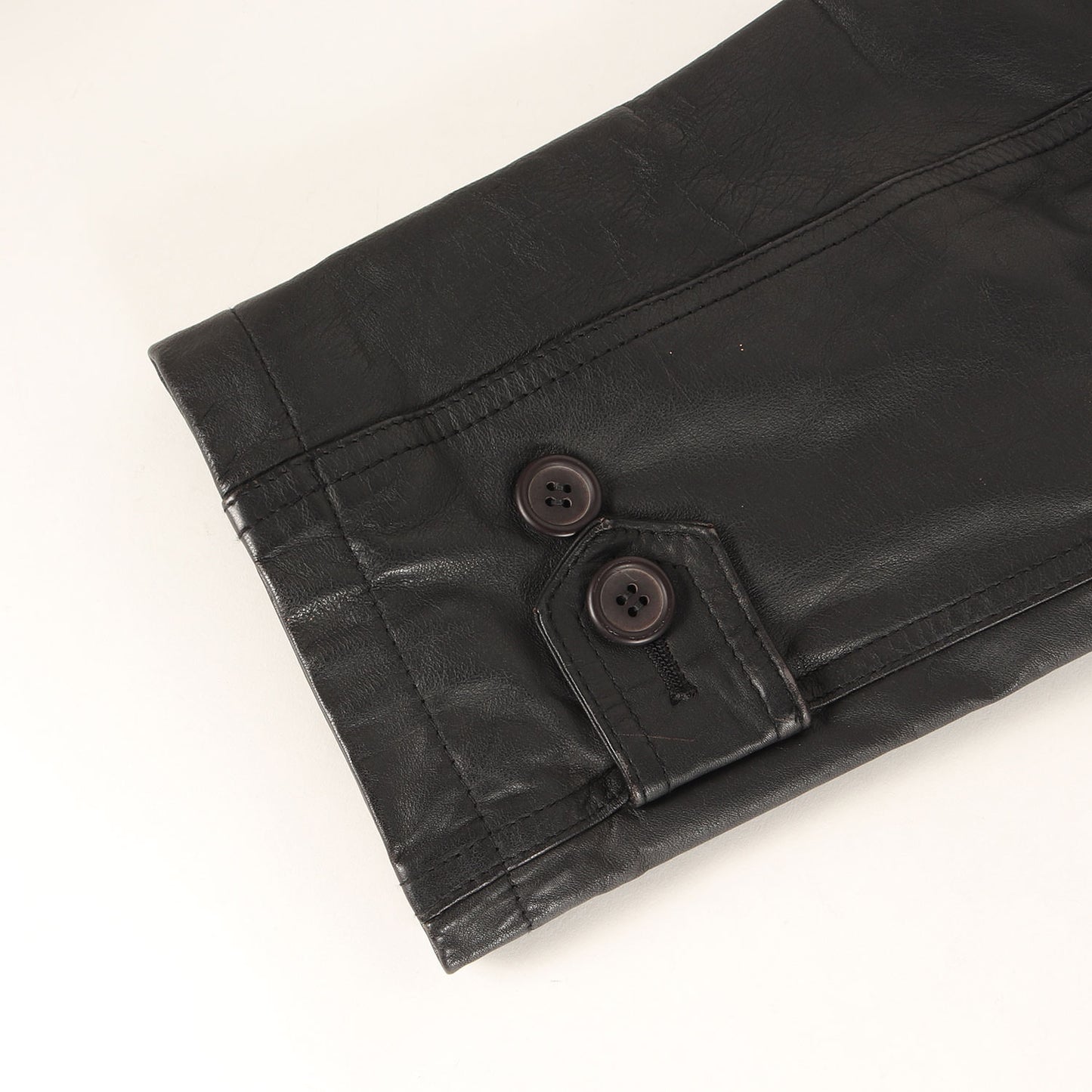 90s 裏地キルティング カウレザー カーコート / ing イング