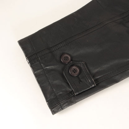 90s 裏地キルティング カウレザー カーコート / ing イング