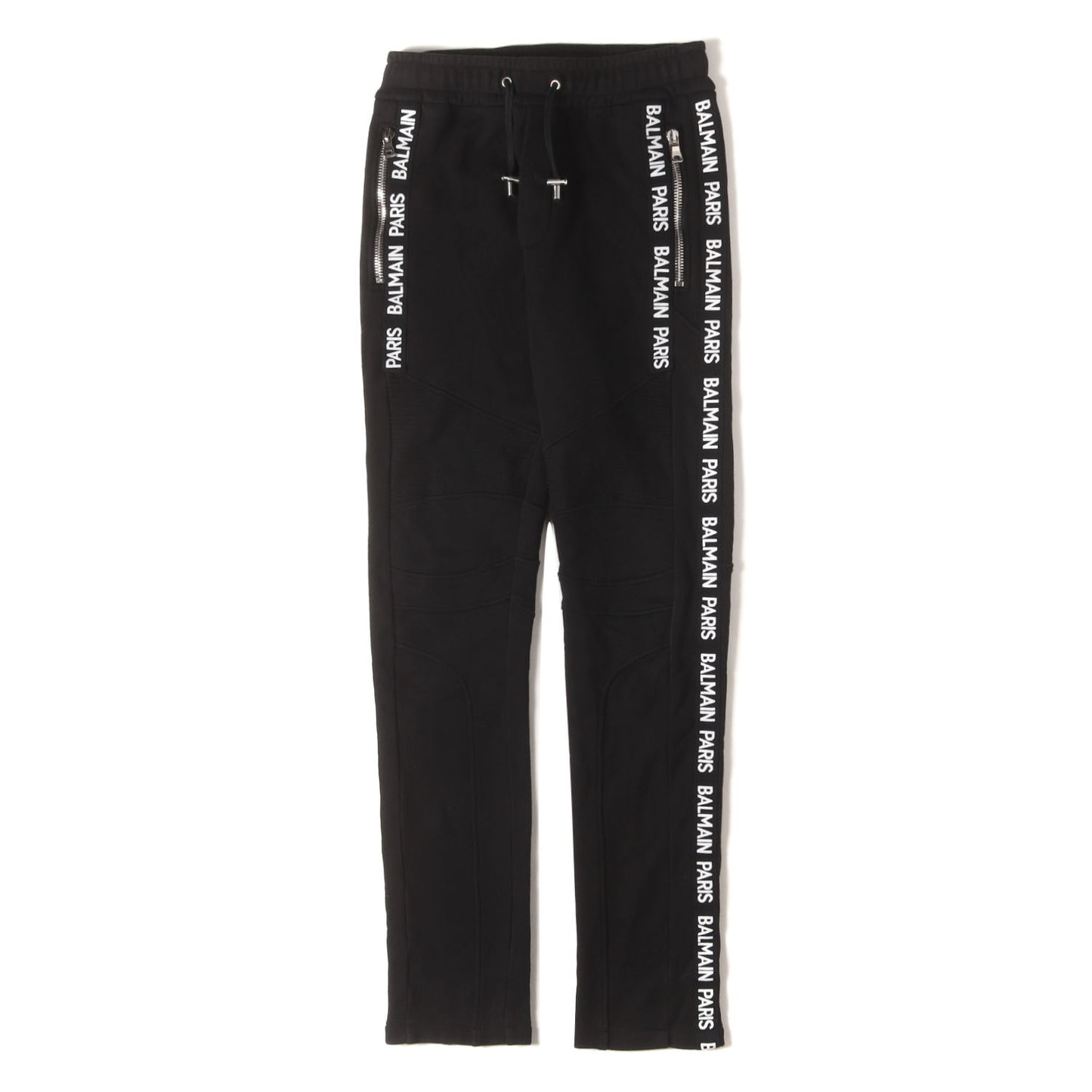 テープロゴ バイカー スキニー スウェットパンツ