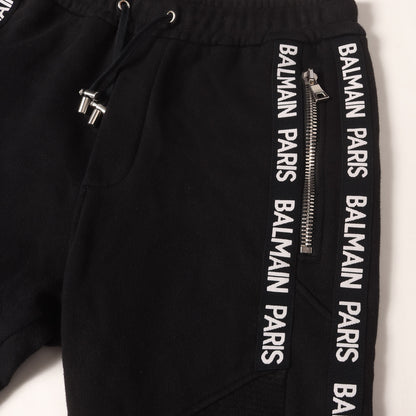 テープロゴ バイカー スキニー スウェットパンツ