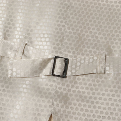 ウール/シルク シャドードット ベスト