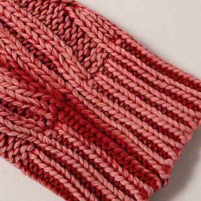 ブリーチ加工 ケーブル編み ヘビー コットンニット セーター(K-ELSIUS)