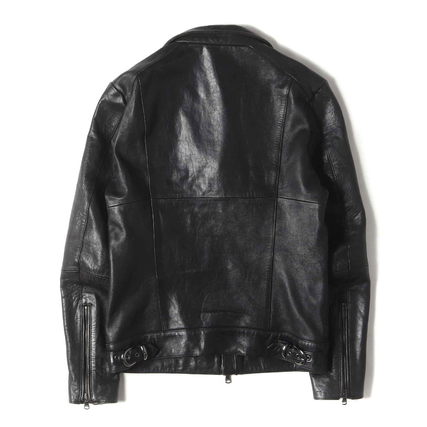 ラムスキンレザー ライダースジャケット