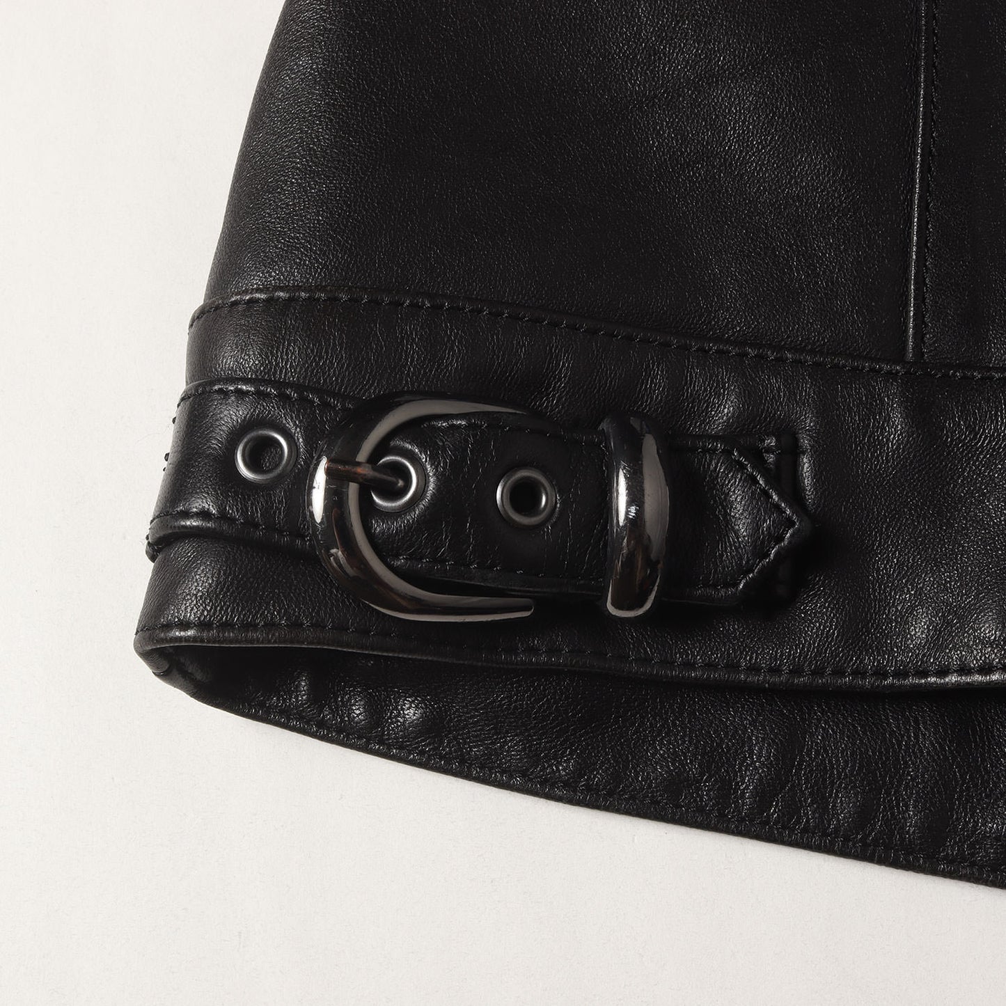 ラムスキンレザー ライダースジャケット