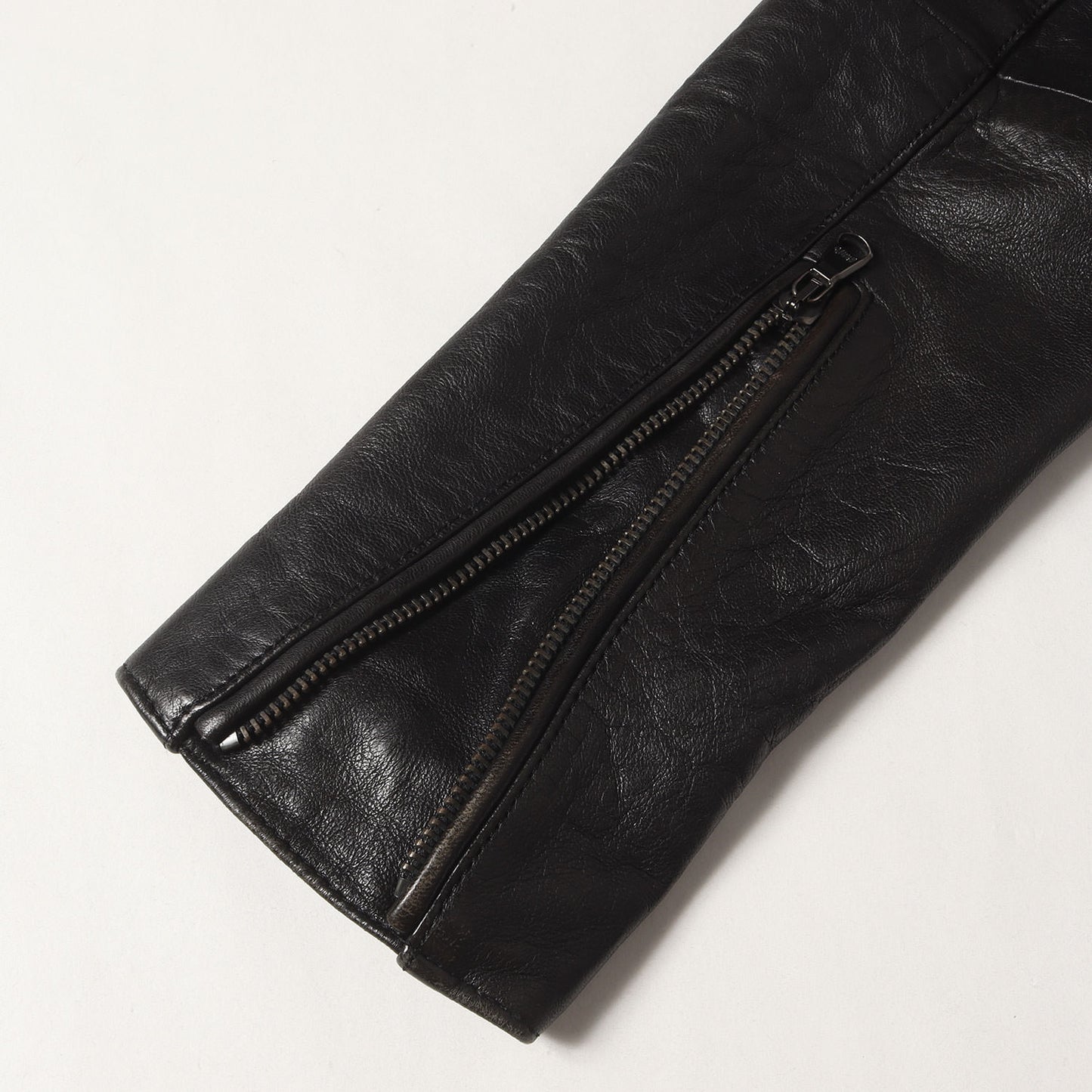 ラムスキンレザー ライダースジャケット