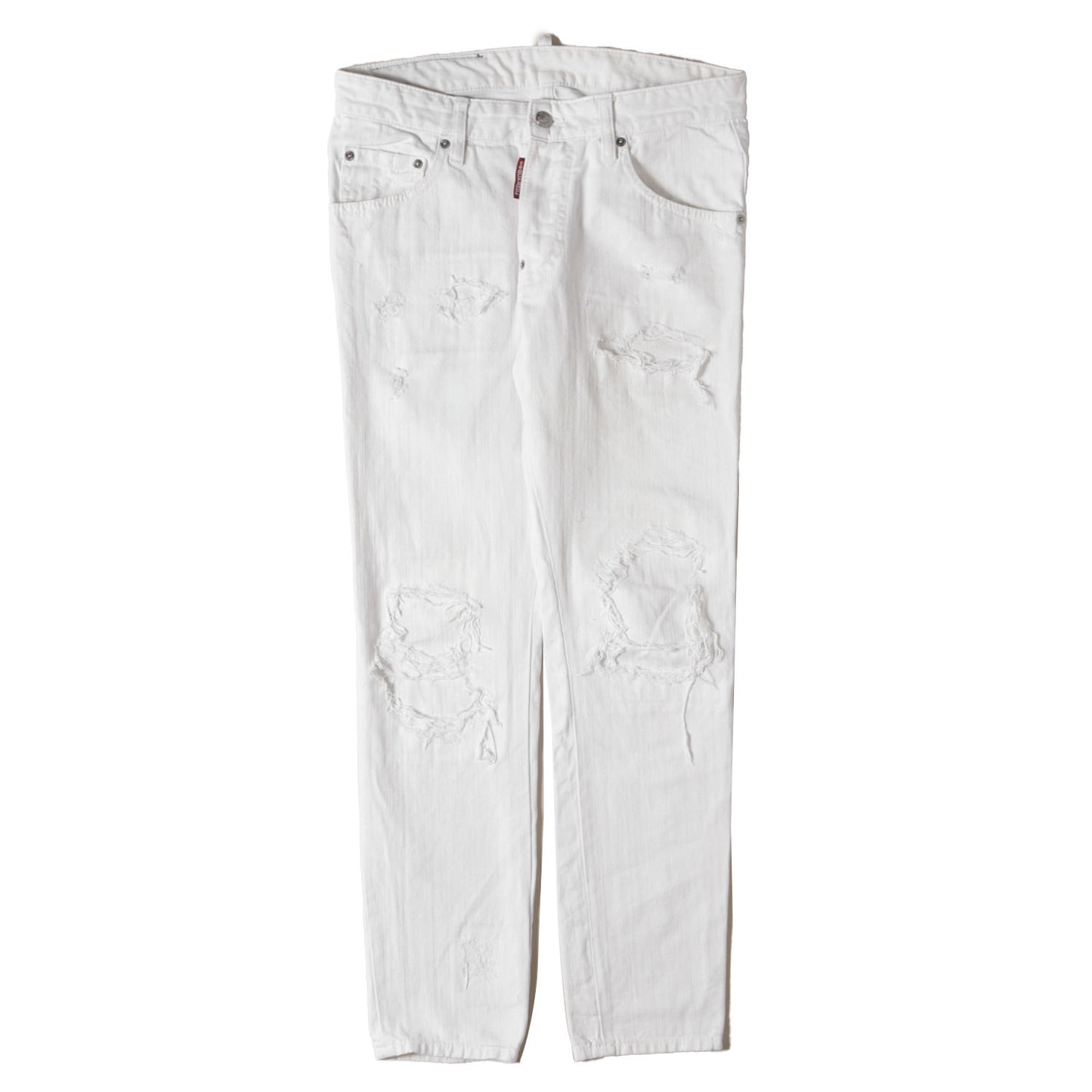 23SS スケーター クラッシュリペア加工 スリム デニムパンツ(Skater Jeans)