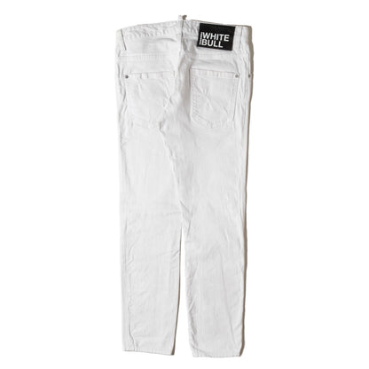 23SS スケーター クラッシュリペア加工 スリム デニムパンツ(Skater Jeans)