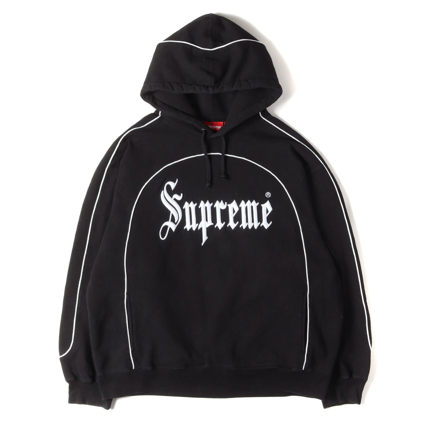 25SS ブランドロゴ刺繍 パイピング スウェットパーカー(Curve Piping Hooded Sweatshirt)