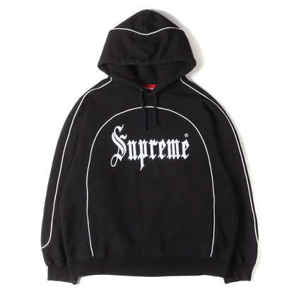 25SS ブランドロゴ刺繍 パイピング スウェットパーカー(Curve Piping Hooded Sweatshirt)