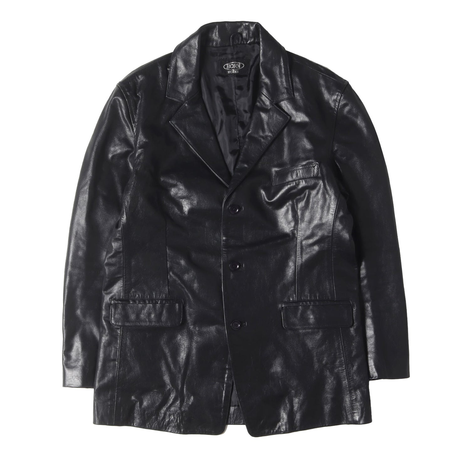 90s カウレザー 3B テーラード ジャケット