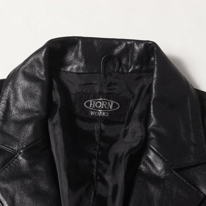 90s カウレザー 3B テーラード ジャケット