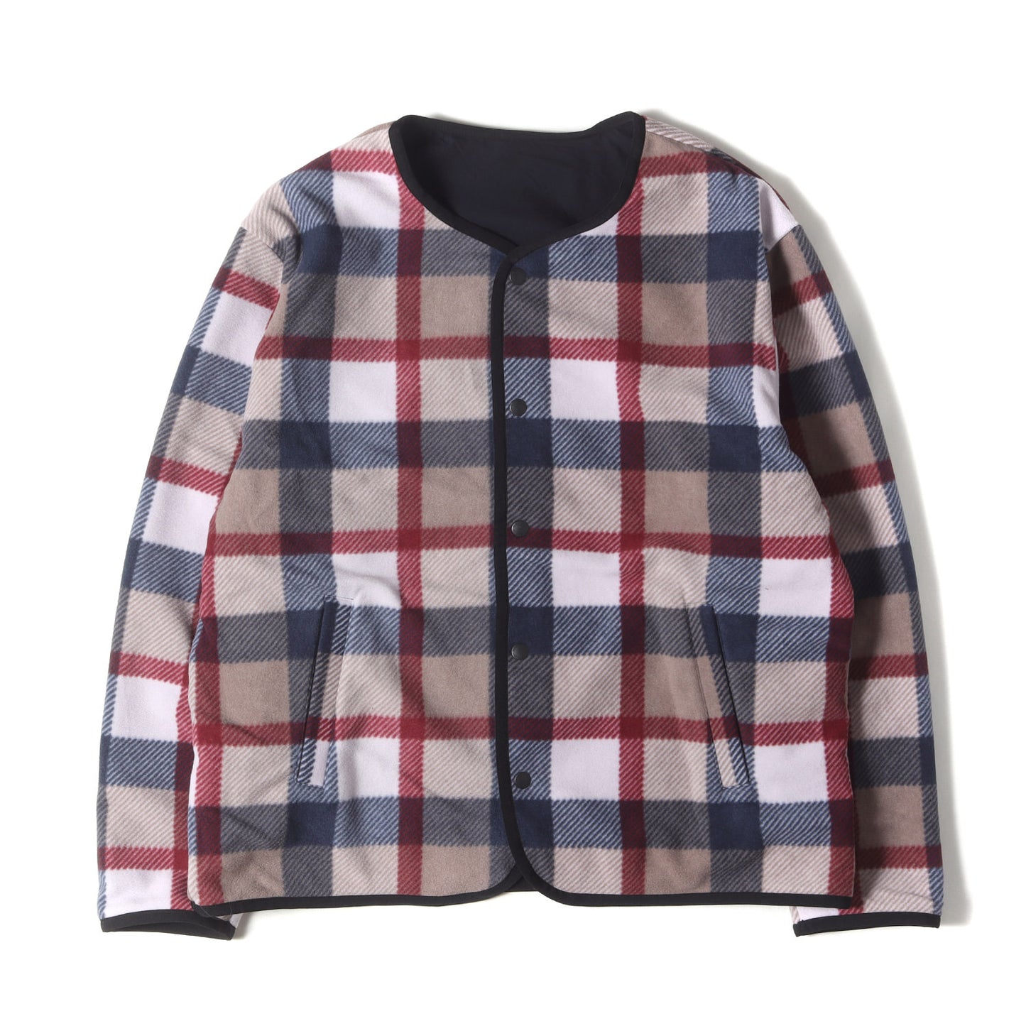 チェック フリース リバーシブル ライナージャケット