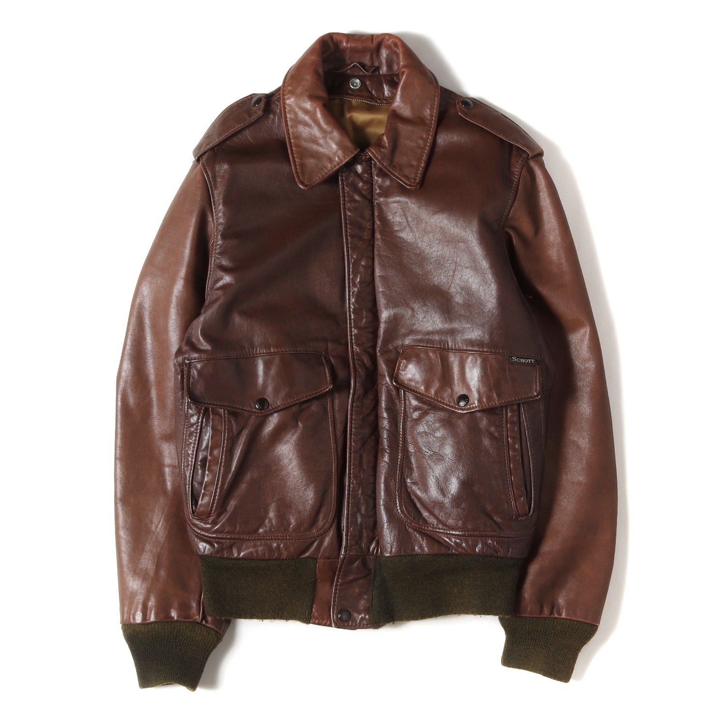 Schott (ショット) [雰囲気抜群 184SM] 80s A-2 レザー フライト