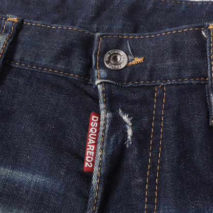 23SS スケーター クラッシュリペア加工 ストレッチ スリム デニムパンツ(Skater Jean)