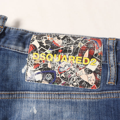 セクシー ツイスト ブリーチ加工 ストレッチ デニムパンツ(Sexy Twist Jean)