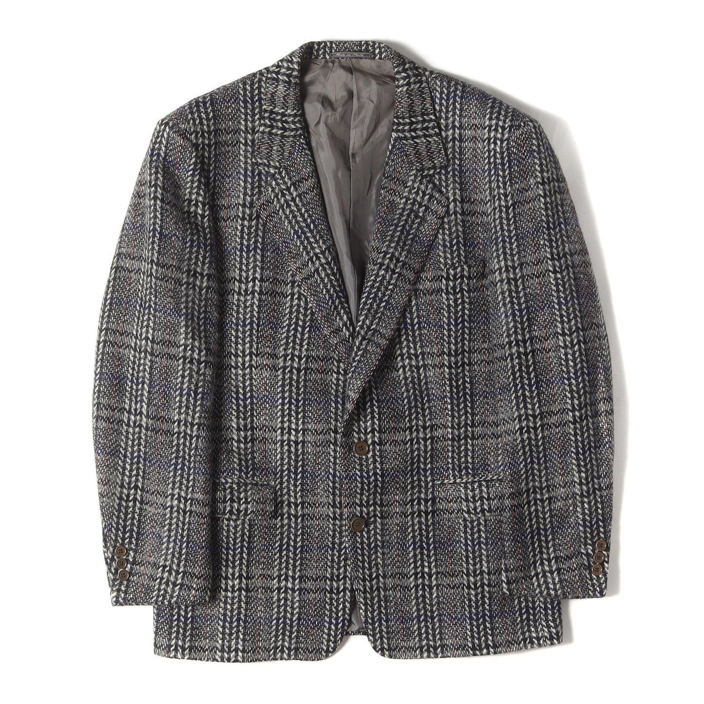 90s チェック ツイード 2B ノッチドラペル テーラードジャケット