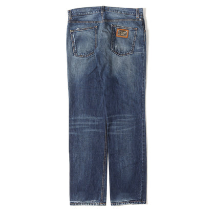 ロゴプレート付き ヴィンテージ加工 デニムパンツ(CLASSIC 14)