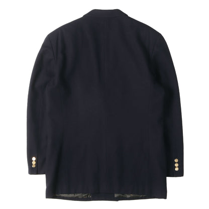 90s カシミヤ/ウールメルトン 金ボタン ダブルブレスト ブレザー / テーラードジャケット