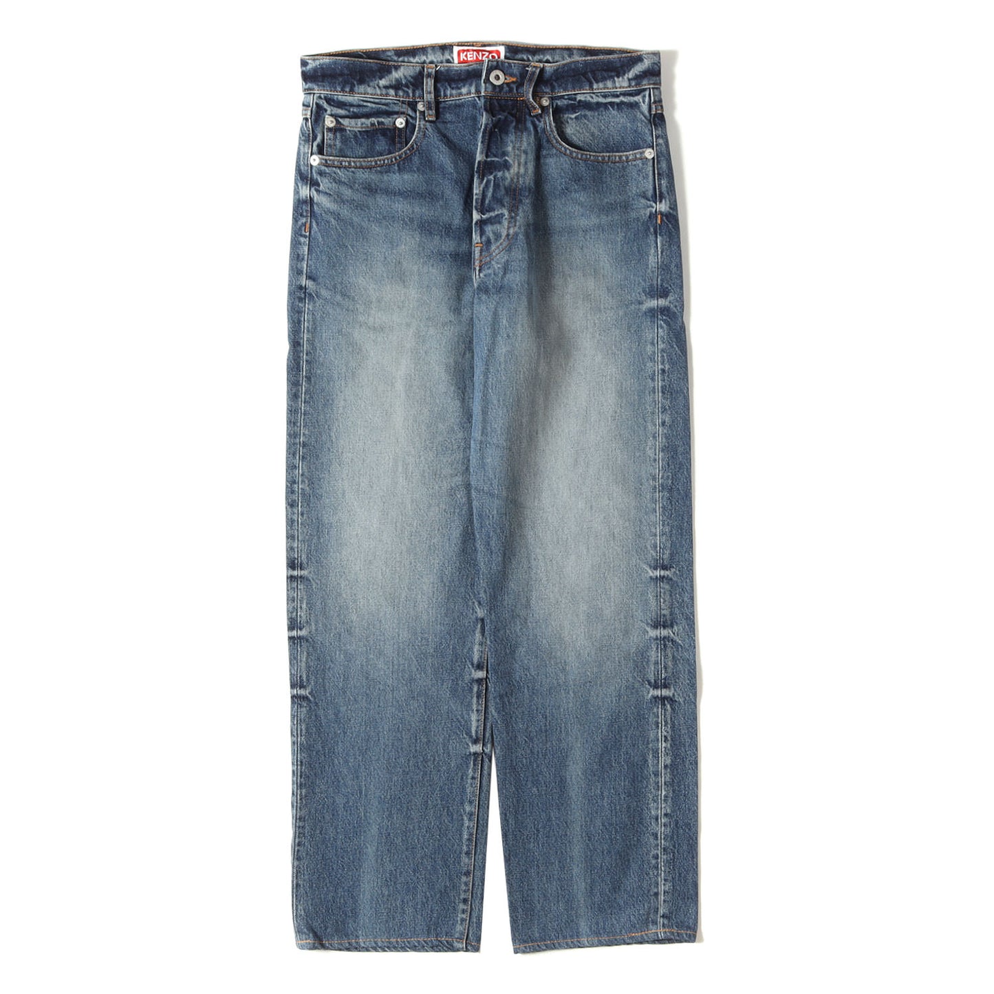 23SS ヴィンテージ加工 ストレート デニムパンツ