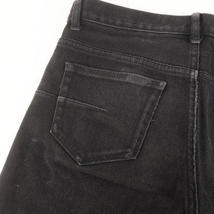 ヴィンテージ加工 ストレッチ スリム ブラック デニムパンツ