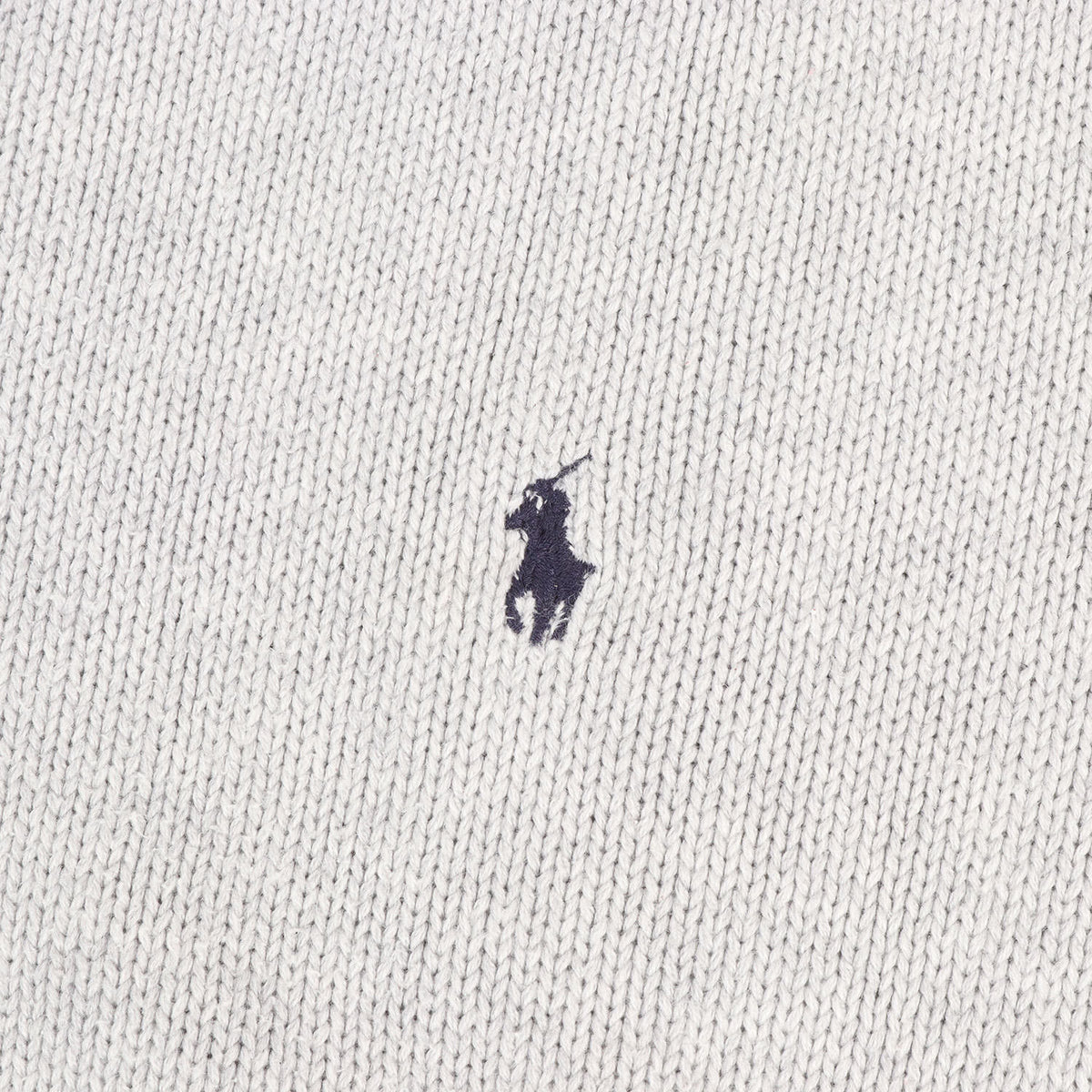 90s ワンポイント刺繍 コットン クルーネック ニット