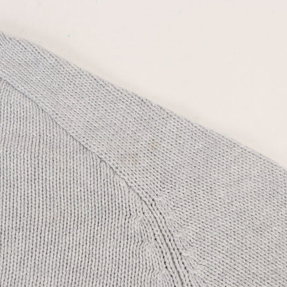 90s ワンポイント刺繍 コットン クルーネック ニット