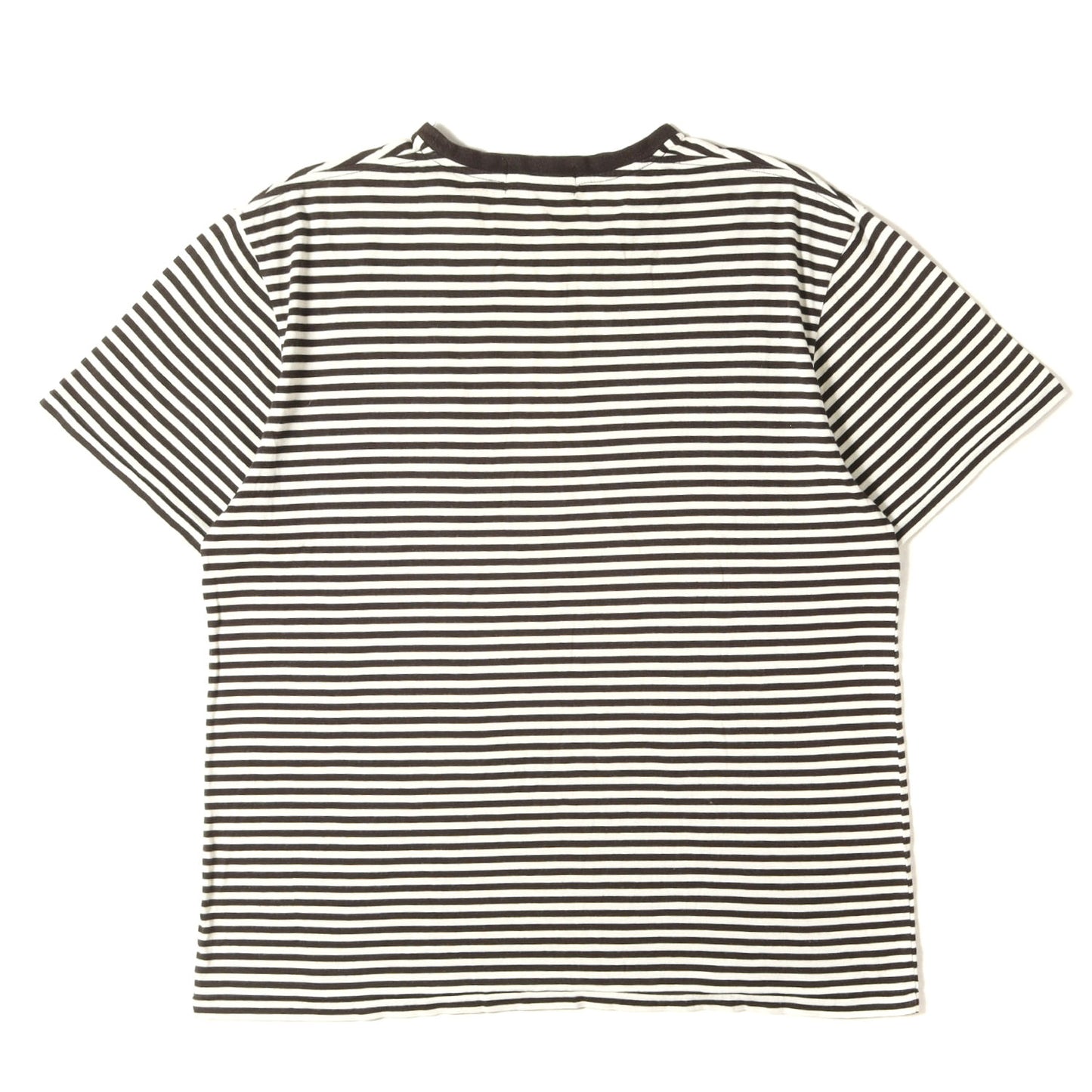 90s ワンポイント刺繍 ボーダー ポケット Tシャツ