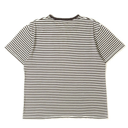 90s ワンポイント刺繍 ボーダー ポケット Tシャツ