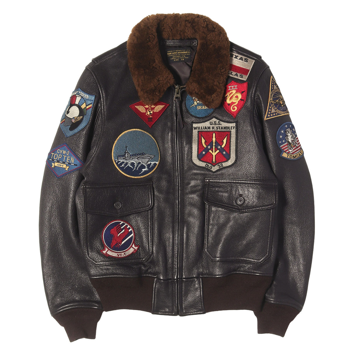 [現行品 トップガンモデル] G-1 ゴートスキンレザー フライト ジャケット (G-1 TOP GUN JACKET)