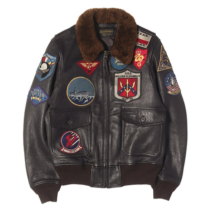 [現行品 トップガンモデル] G-1 ゴートスキンレザー フライト ジャケット (G-1 TOP GUN JACKET)