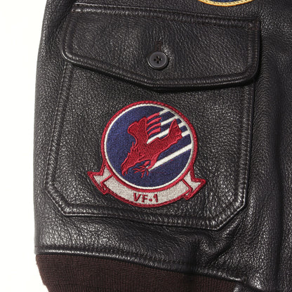 [現行品 トップガンモデル] G-1 ゴートスキンレザー フライト ジャケット (G-1 TOP GUN JACKET)