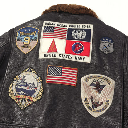 [現行品 トップガンモデル] G-1 ゴートスキンレザー フライト ジャケット (G-1 TOP GUN JACKET)