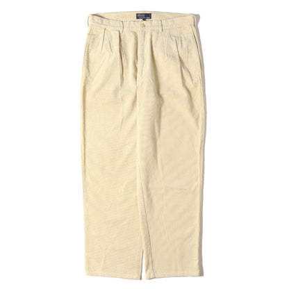 [人気カラー] 90s 太畝 コーデュロイ ツータック パンツ (POLO CORDS)