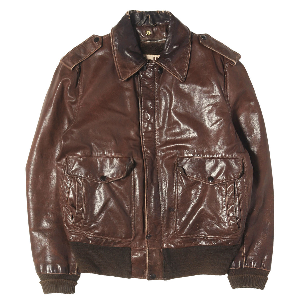 [希少モデル] 70s G-1 ボアライナー付き レザー フライトジャケット / USA製 184SM