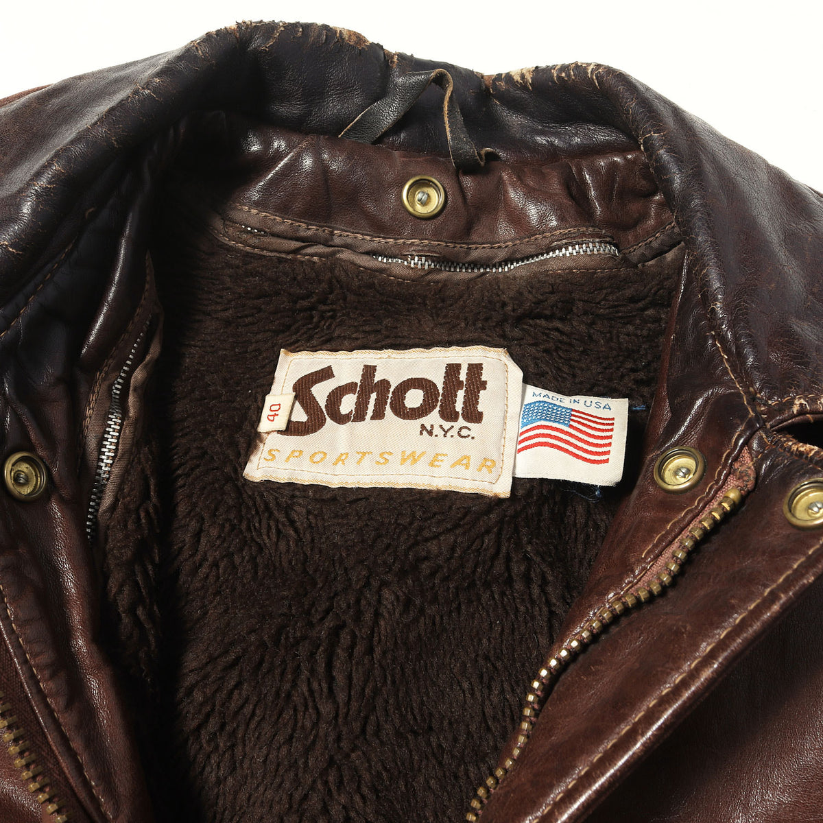 [希少モデル] 70s G-1 ボアライナー付き レザー フライトジャケット / USA製 184SM