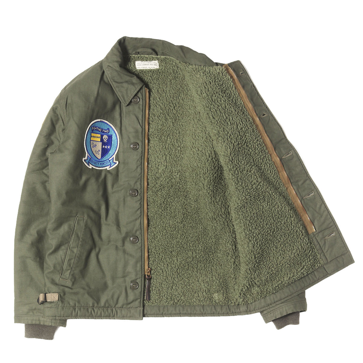 パッチ付き A-2 コットン デッキジャケット (VF-2 BOUNTY HUNTERS) BR14716