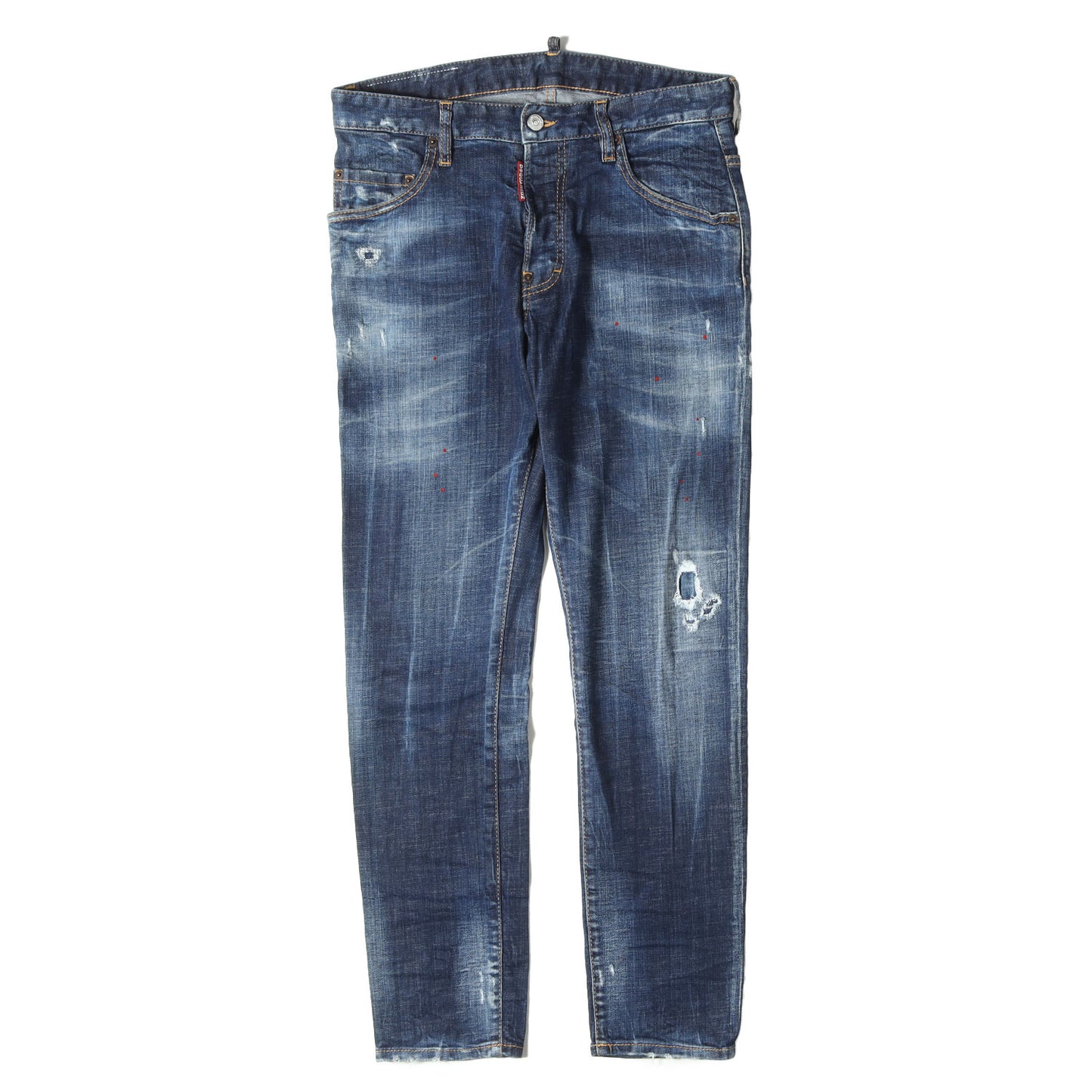 21SS スケーター ダメージリペア加工 ストレッチ デニムパンツ(Skater Jean)