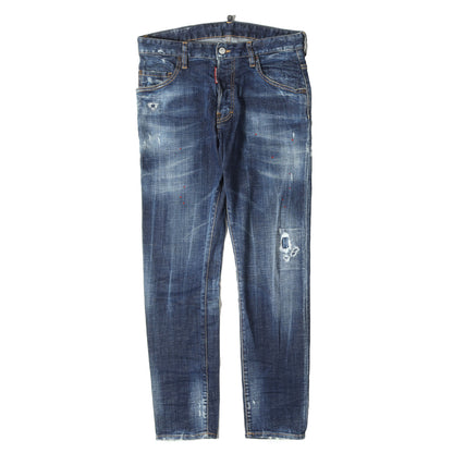 21SS スケーター ダメージリペア加工 ストレッチ デニムパンツ(Skater Jean)