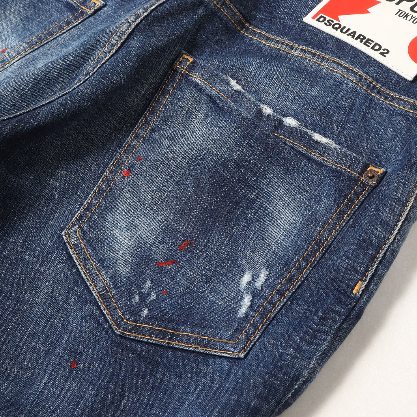 21SS スケーター ダメージリペア加工 ストレッチ デニムパンツ(Skater Jean)