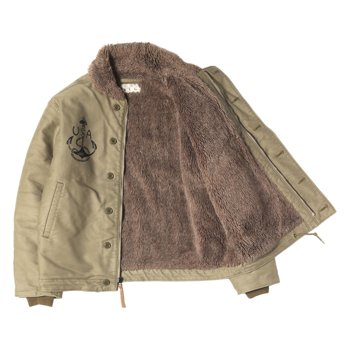 ステンシルプリント N-1 デッキジャケット (CUSTOM N-1 DECK JACKET)