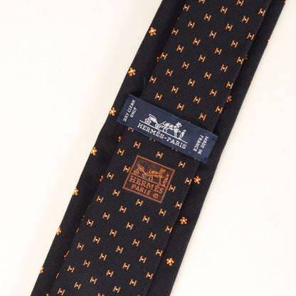 22年購入品 フラワー刺繍柄 シルク/コットン ネクタイ