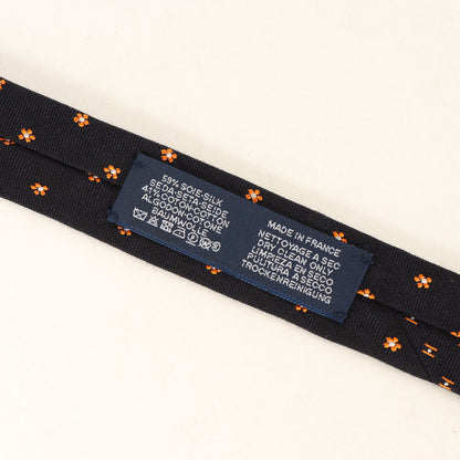 22年購入品 フラワー刺繍柄 シルク/コットン ネクタイ