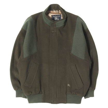 90s ニットコンビ メルトンウール ジップ ジャケット