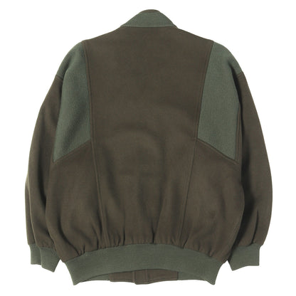 90s ニットコンビ メルトンウール ジップ ジャケット