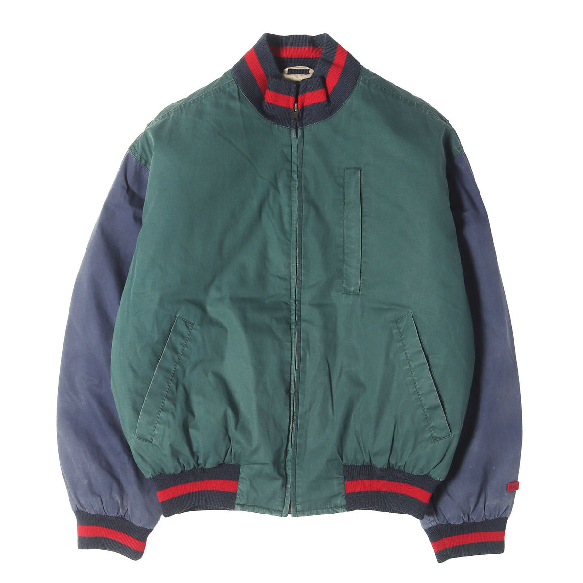 [希少モデル POLO COUNTRY] 90s バイカラー コットン フルジップ タンカース ダウンジャケット