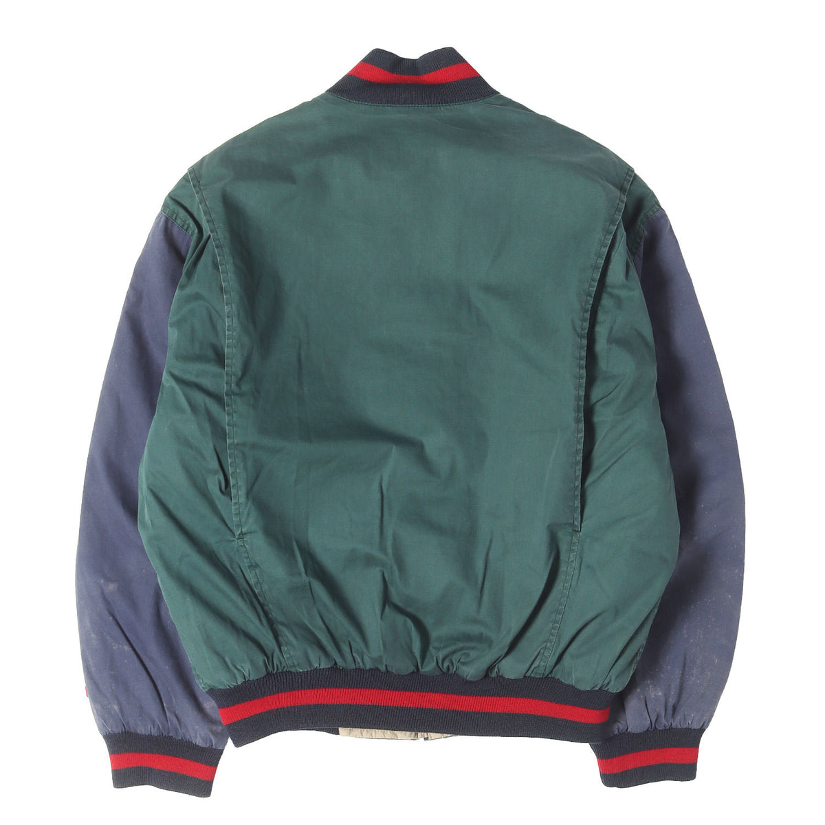 [希少モデル POLO COUNTRY] 90s バイカラー コットン フルジップ タンカース ダウンジャケット
