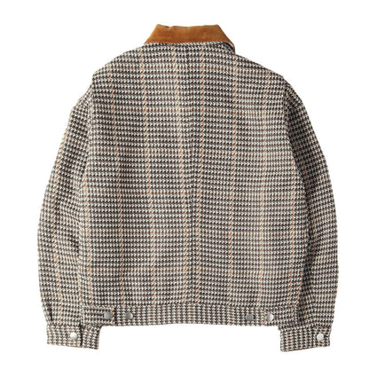 襟コーデュロイ チェック フルジップ ジャケット(MT CHECK ZIP WORK JKT)